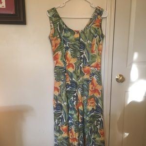 Vintage floral wide leg jumpsuit size 6